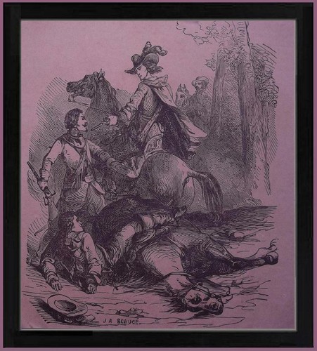 ALEXANDRE DUMAS I TRE MOSCHETTIERI DEL RE 9 xilografie 1850 JA Beauce in cornice - Picture 7 of 10