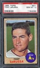 1968 TOPPS #571 TONY LARUSSA PSA 10 ATHLETICS HOF