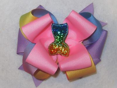 Unicorn Hairbow for Girls and Babies Triple Stacked Hair Bow Big Boutique bows