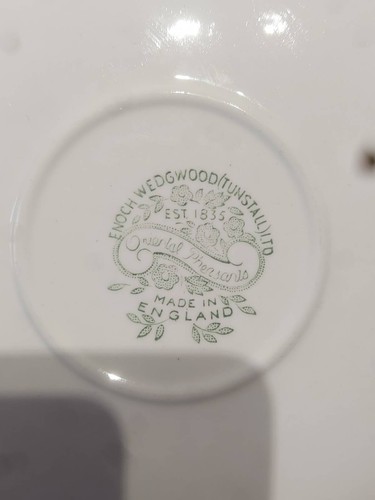 Enoch Wedgwood (Tunstall) Ltd. 1835 gegründet, Asiatischer Fasan Essteller selten - Bild 5 von 8