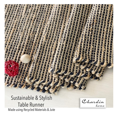 | Natural Jute Table Runner | 13x108 Inch. Rustic Farmhouse Table Runner | Ta... - Picture 4 of 6