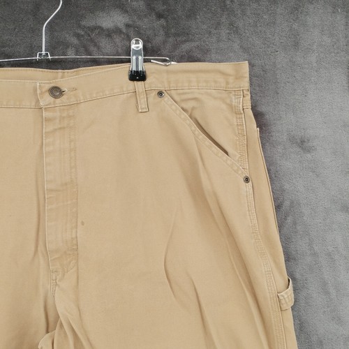 Wrangler Carpenter Pants Workwear Tan Cotton Ripstop Mens 40x32 Straight Leg - Picture 5 of 14