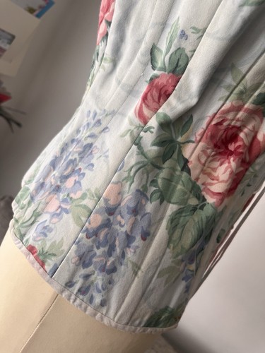 Bridgerton Style Hand Made Victorian Floral Fully Boned Cotton Corset in Size 14 - Picture 11 of 21