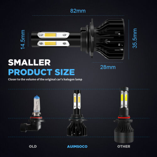 For Toyota Sienna 2004-2010 9005 9006 Combo LED Headlight Hi/Lo Beam Bulbs Kit - Picture 9 of 15