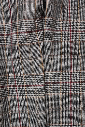Mens VTG 70s 2 PC Grey & Red Plaid Fine Wool Suit W Tie Sz M 1970s - Picture 16 of 17