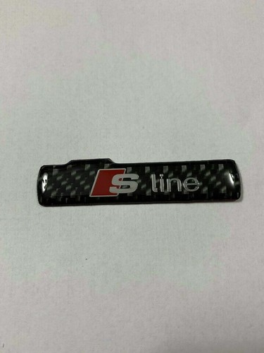 2X NEW CARBON FIBER SLINE S LINE FENDER BADGE FOR A3 A4 A5 A6 A7 A8 Q3 Q5 Q7 Q8 - Picture 4 of 4