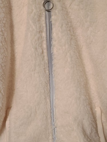 Ideology girl 6X faux Fur hooded/pockets, color Ivory cloud jacket NWT full zip - Picture 4 of 11