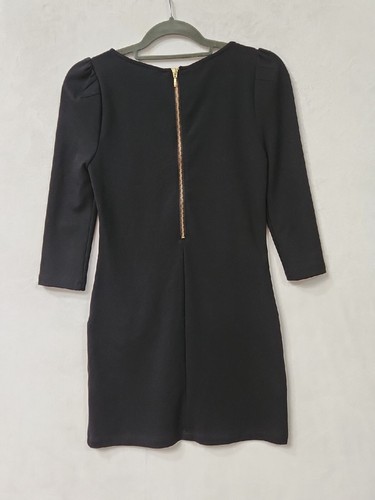 Forever New Womens Black Dress 3/4Sleeve Stretch Zip Pockets Size 6 (1619) - Picture 5 of 7