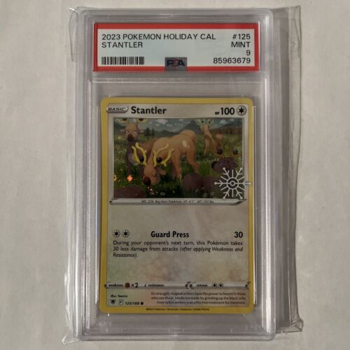 PSA 9 Stantler 125/189 Snowflake 2023 Holiday Calendar Opened Pokémon TCG - Picture 1 of 2
