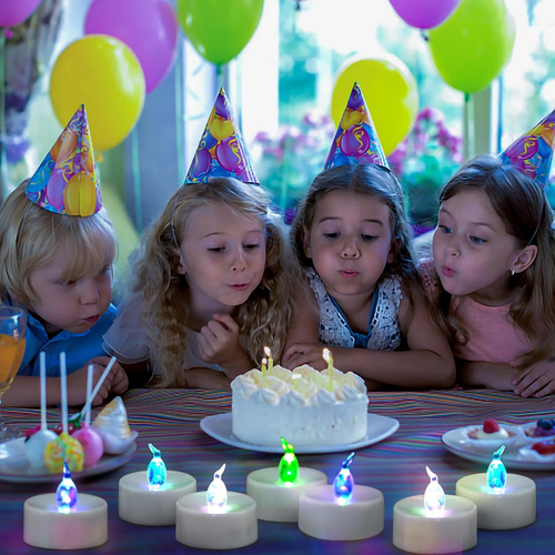 24 PCS Color Changing LED Tealights Candles Bulk, Long Lasting Battery Operated - Bild 3 von 12