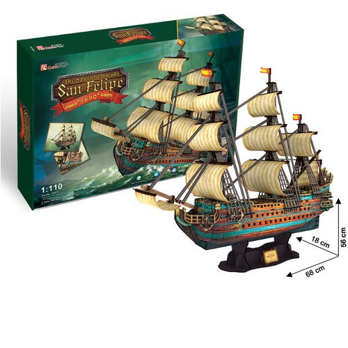 Cubic Fun - 3D Puzzle San Felipe Ship Spanish Armada 1:110 - Picture 1 of 3