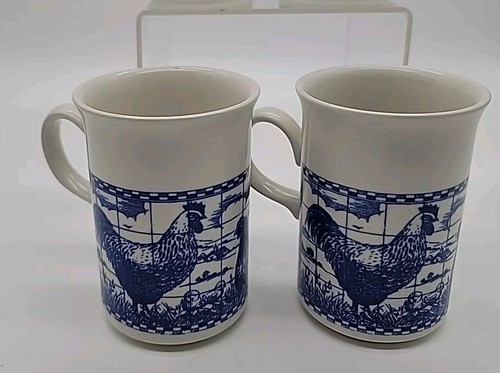 4 Vintage Churchill Farm Tiere große Tassen Farmhouse England blau & weiß - Bild 14 von 14