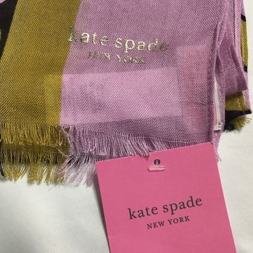 Sciarpa KATE SPADE ***LEGGI*** copertura avvolgente a pois molle calde rosa verde nero - Foto 11 di 13