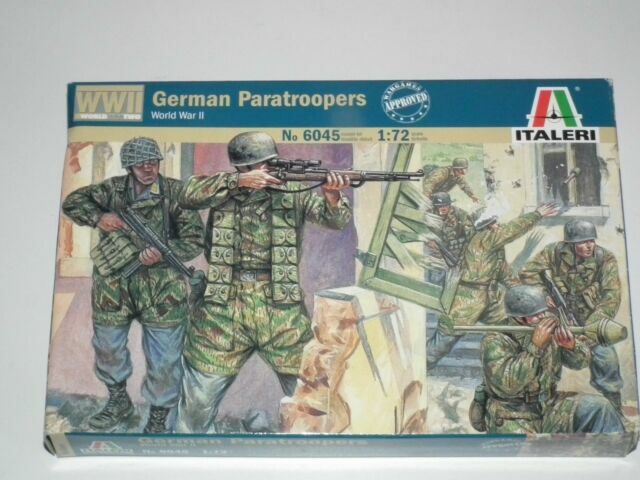Italeri 1//72 Scale WWII German Paratroopers Plastic Model Kit 6045 for sale online