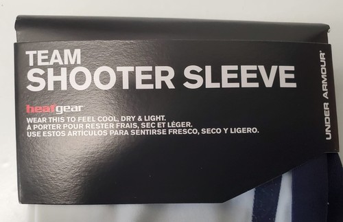Under Armour Unisex Team Shooter Arm Sleeves Combo Large-XL, Navy&White - Picture 8 of 8