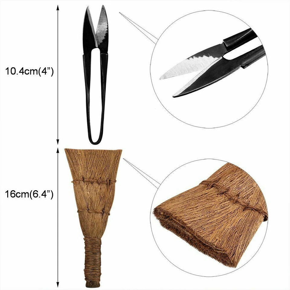 10Pcs Bonsai Tool Set Carbon Steel Kit Cutter Scissors Shears Tree Nylon Case - Image 4 of 4