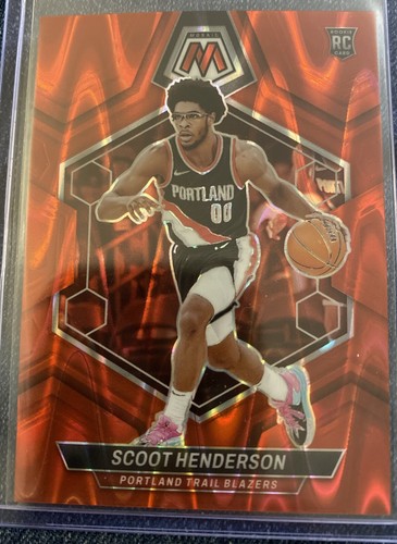 Scoot Henderson 2023-24 Mosaic Red Seismic Prizm #/299 Rookie