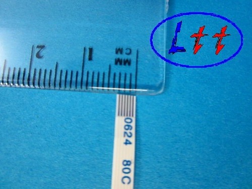 6 PIN 0,5mm Pitch AWM 20624 80C 60V VW-1 Flexkabel 100mm Flat Cable 3,5mm breit - Picture 2 of 2