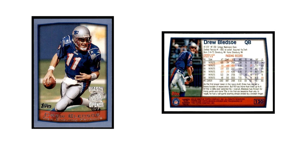 Drew Bledsoe 1999 Topps #120 Football Cards Football Card NM - Image 3 of 3
