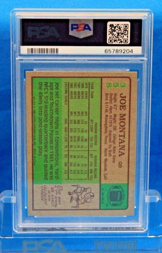 1984 Topps # 358 Joe Montana PSA 9 MINT # 65789204 SAN FRANCISCO 49ers!!! - Bild 2 von 2