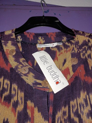 LITTLE BUDDHA BROWN PATTERNED HIPPY BOHO JACKET SMALL MEDIUM..BNWT - Picture 3 of 5