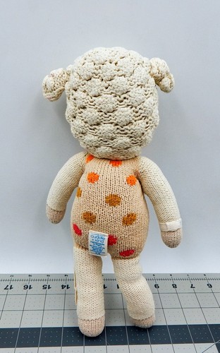 Muñeco de peluche tejido Lucy the Lamb Cuddle + Kind lunares hecho a mano Perú 13" - Imagen 2 de 6