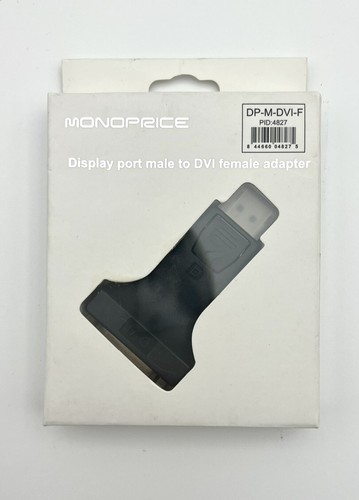 MONOPRICE DP-M-DVI-F 4827 Displayport Male,To DVI-D Female,Adapter. Black - Bild 1 von 2