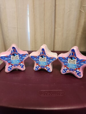 Lot of 3 Find Your Happy Place Festivals & Fireworks Bath Bombs Peach Lim Ed New