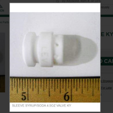 SLEEVE SYRUP/SODA 4.5OZ VALVE KY # 81-0382-01