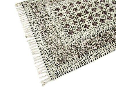 Indian Cotton Rug Handmade Area Floor Carpet Hippie Bathroom Runner Yoga Mat Rag 