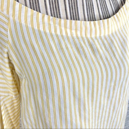 Top a righe giallo e bianco Maeve con maniche a palloncino taglia 4 - Foto 3 di 7
