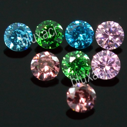 Super! Fancy Color VS1 8 Stück Set 3,00 mm Rund Brillant Mehrfarbig Diamant - Bild 2 von 5