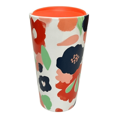 Starbucks Summer 2020 Bicchiere Tazza da Caffè in Ceramica con Coperchio 12 FL Oz Tropicale - Foto 3 di 11