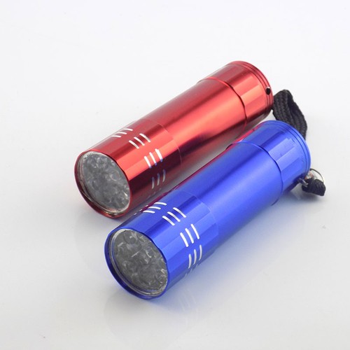 Mini 9 LED Flashlight small flash Torch Lamps lights pocket keychain torches AAA - Imagen 7 de 8