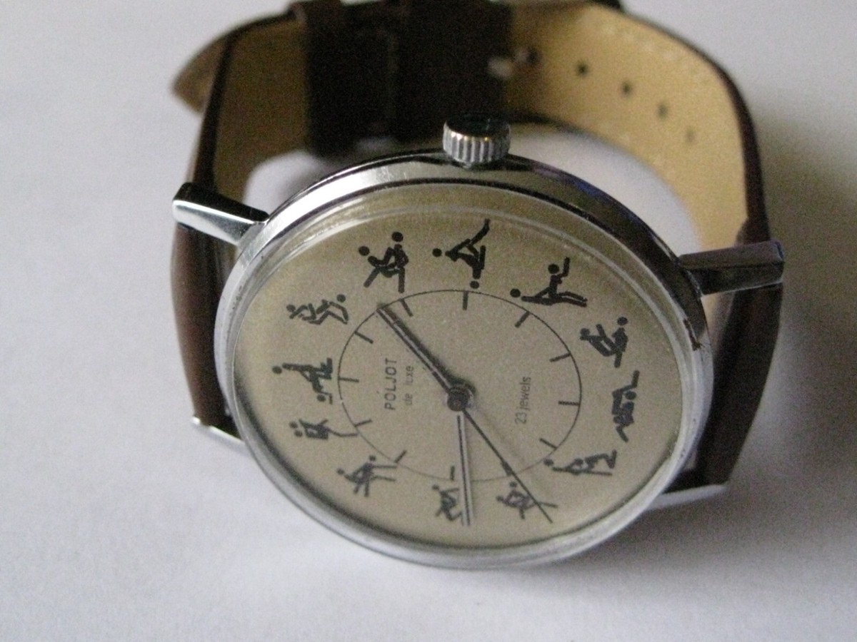 Vintage Poljot ultra slim Kamasutra wristwatch 23j Soviet Vintage Poljot ultra slim Kamasutra wristwatch 23j Soviet