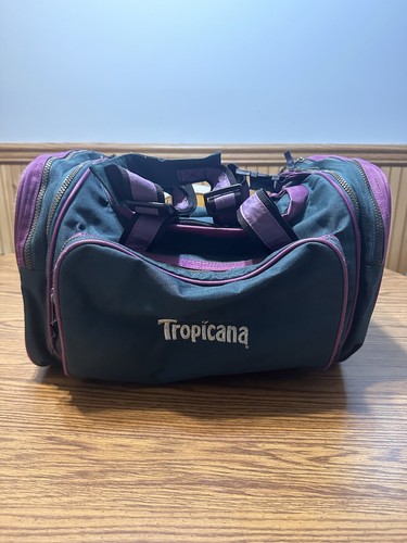 Vintage Tropicana Duffel Bag Green Advertising  Premium Las Vegas Casino Duffle - Picture 1 of 8