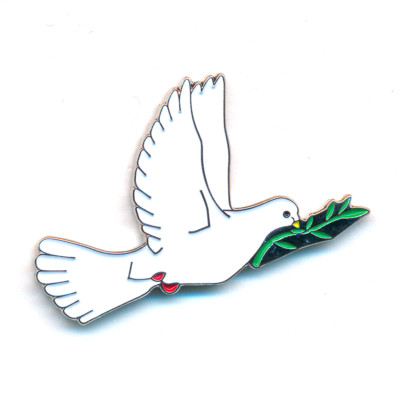 Taube Frieden Peace Liebe Friedenstaube Badge Metall Button Pin Anstecker 0834