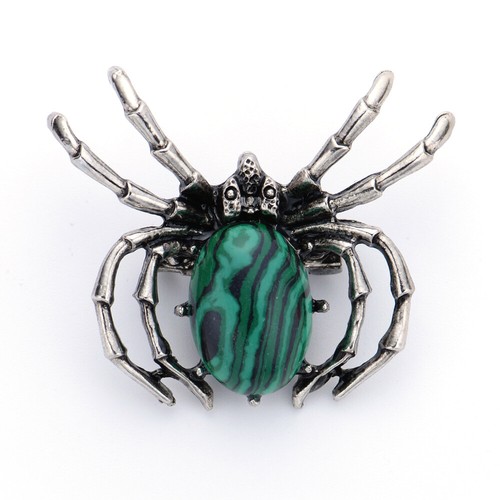Spider Pendant With Natural Crystal Quartz Stone Charm Insect Brooch Amulet - Picture 21 of 29