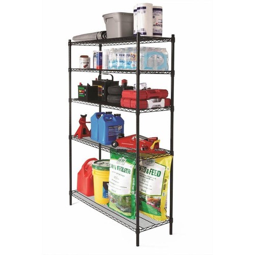 5-Tier Heavy Duty Wire Shelf Adjustable Storage Rack Freestanding Industrial Use - Picture 4 of 9