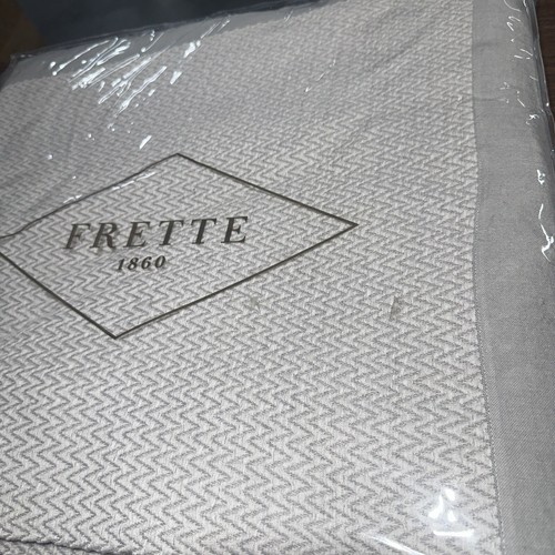 Frette Chevron Boutis KING Bedspread Coverlet Grey 106x106 - Picture 2 of 3