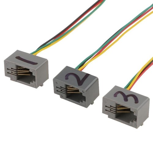 Gniazdo 3,5 mm do 4P4C RJ9 Męski zestaw słuchawkowy Telefon Adapter Konwerter Kabel - Zdjęcie 6 z 8