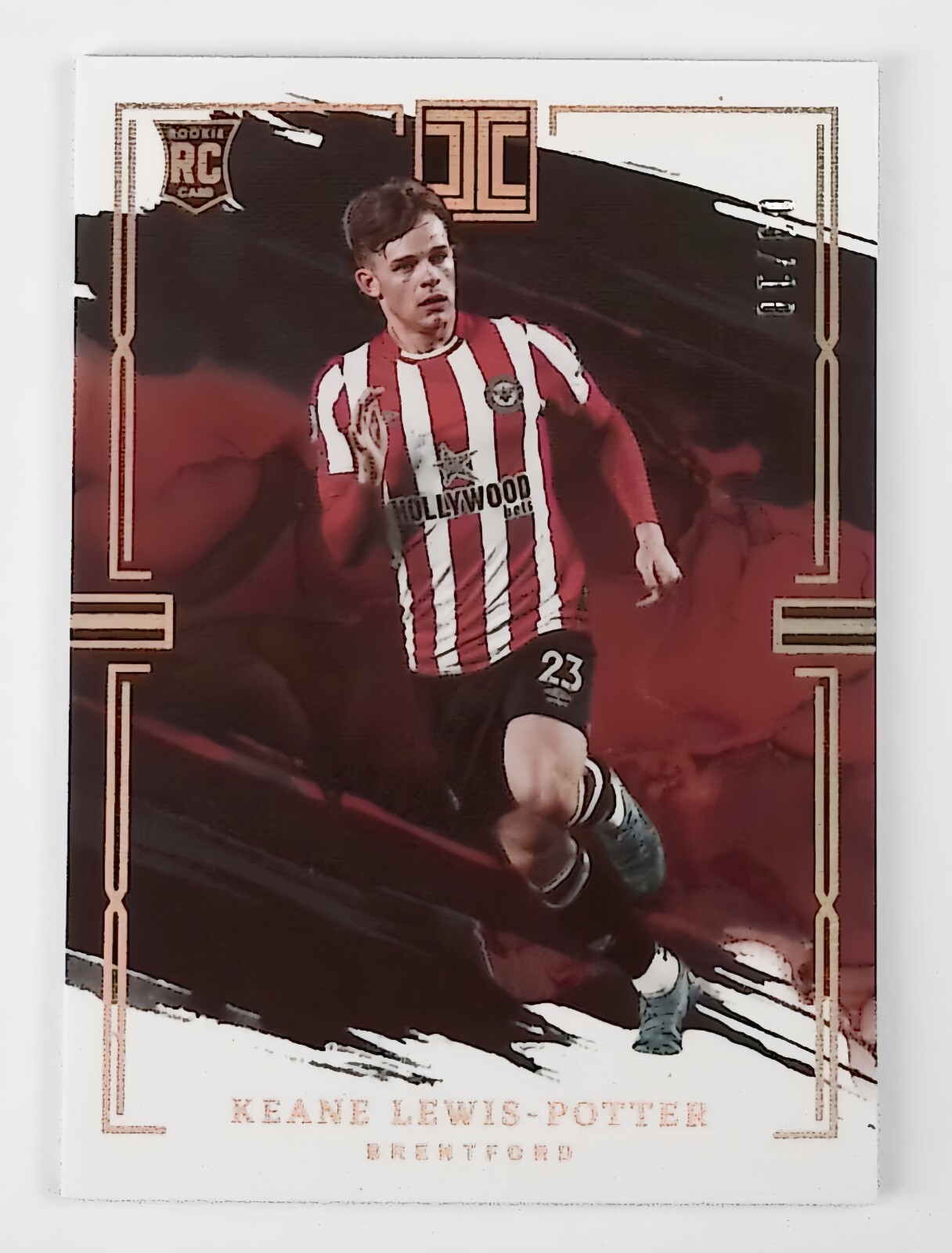 2022-23 Panini Impeccable Premier League Base #35 Keane Lewis-Potter Gold /10 RC