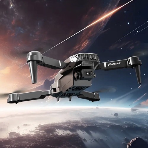 Drone Ottico Con Ali Pieghevoli Doppia Fotocamera Rotazione 360 Gradi - Photo 2/5