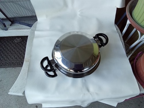 CORDON BLEU BLUE 7 PLY T304 S/STEEL COOKWARE SKILLET DBL HANDLES DOME LID SET - Picture 11 of 12