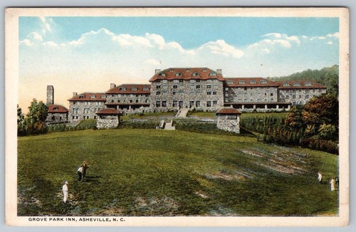 1920's GROVE PARK INN ON SUNSET MOUNTAIN ASHEVILLE NORTH CAROLINA NC POSTCARD - Picture 1 of 2