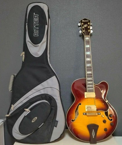 Ibanez AF105-VB12-01 W/Gig bag Full Acoustic Electric Guitar Used 03AFrom Japan - Picture 1 of 13