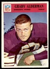 1966 PHILADELPHIA GRADY ALDERMAN MINNESOTA VIKINGS #106 VG