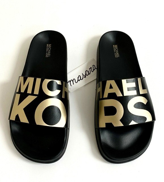 داكن شلل ينحني michael kors mk slides 