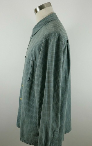 Abercrombie Mens Cotton LS Button Down Light Blue Checkered Plaid Dress Shirt XL - Picture 8 of 12