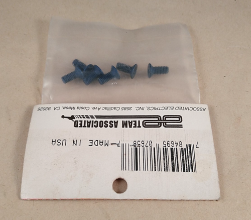 Vintage Team Associated 7658 Blue Aluminum Screws RC10 10L 12L 10T RC Car Parts - Picture 8 of 9